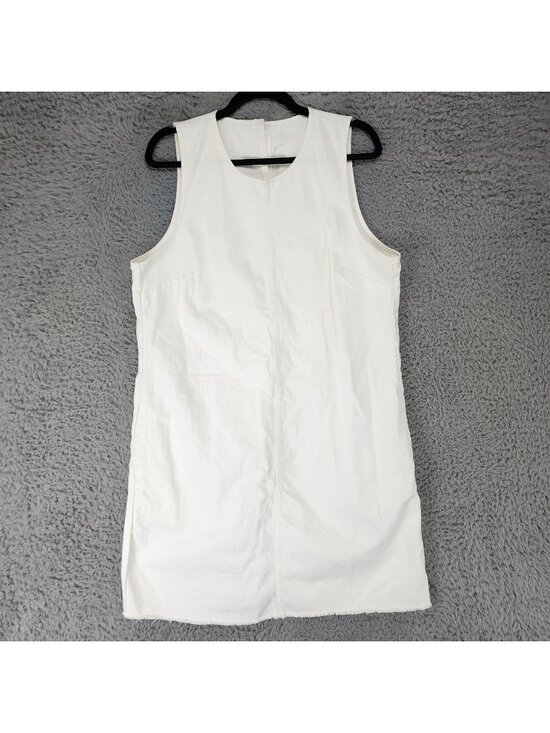 J. Crew Dresses & Skirts - J. Crew Dress Womens 8 Cream Denim Sleeveless 100% Cotton *Read*
